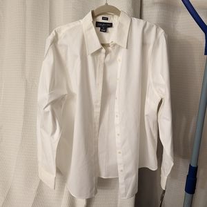NWT 1x Jones New York White Dress Shirt